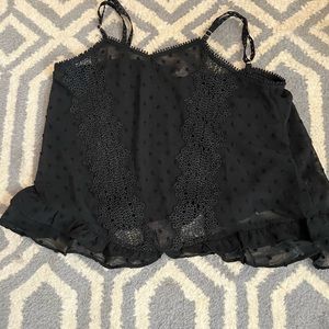 Black lace tank